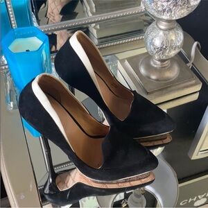 L.A.M.B. Black and White Heels